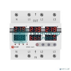 Трехфазное реле напряжения и тока с дисп. MRVA-3 63A EKF MRVA-3-63A EKF