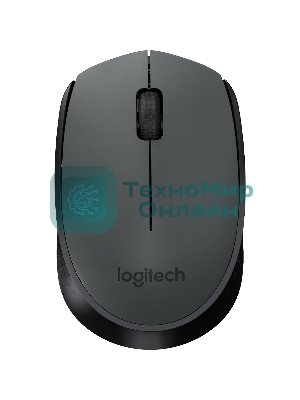 Мышь беспроводная Logitech M170 черный/темно-серый, 1000 dpi, радиоканал, USB, кнопки - 3