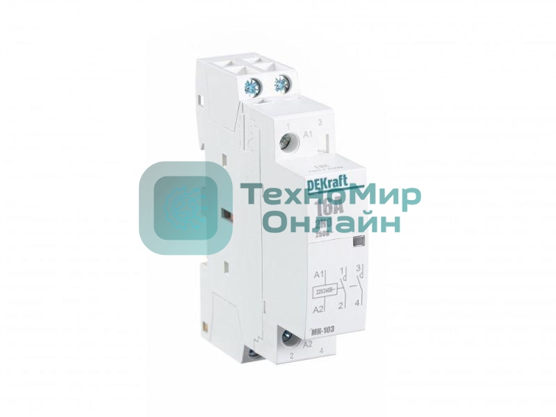 Модульный контактор DEKraft 2НО 16А 230В МК-103