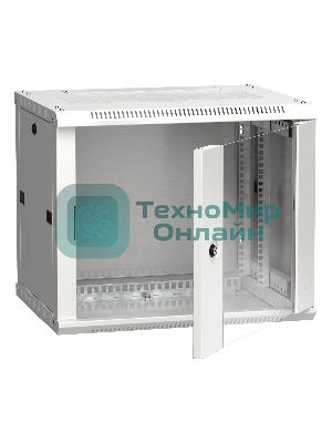 Шкаф ITK LINEA W 9U 600x450 мм дверь стекло, RAL7035