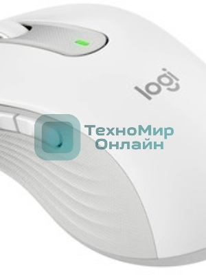 Мышь беспроводная Logitech Signature M650 L белый, 4000 dpi, радиоканал, Bluetooth, USB, кнопки - 5