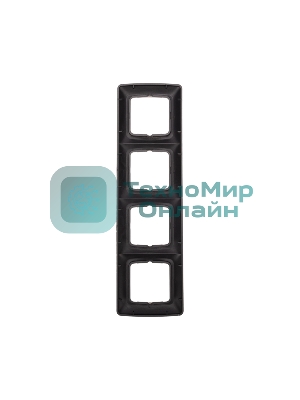 Рамка Kranz 4-я DEA горизонтальная черный Металлик