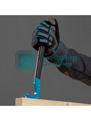 Лом-гвоздодер Gross обрезиненная рукоятка, 300x22x14 мм