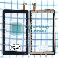 Сенсорное стекло (тачскрин) DH-0728A3-PG-FPC132, черное