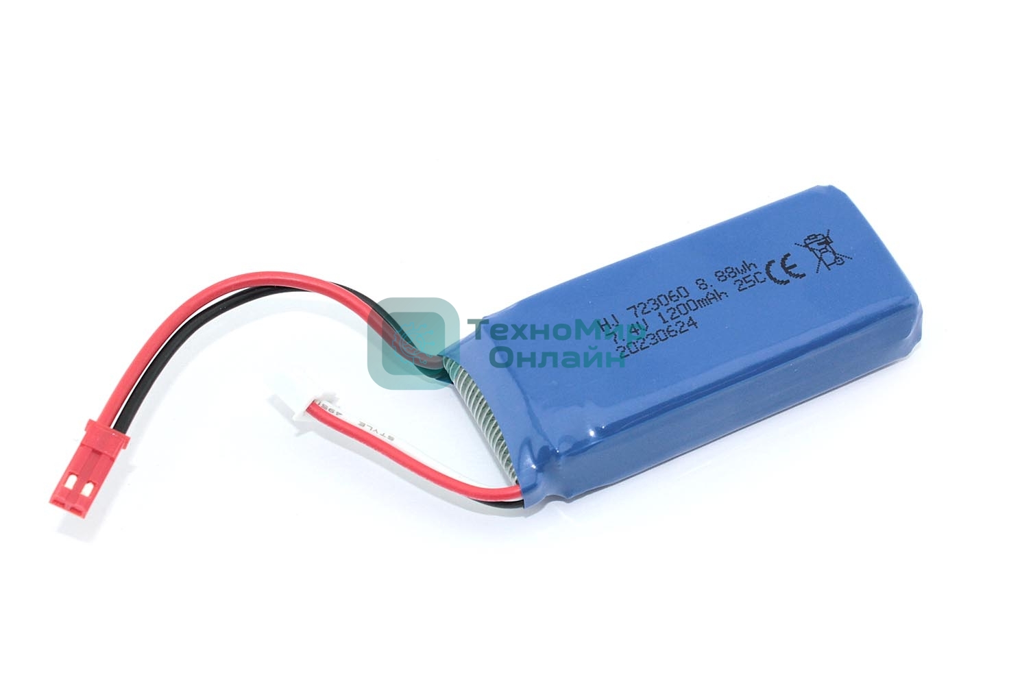 Портативный аккумулятор Li-Pol 7.4V 723060 1200mAh JST