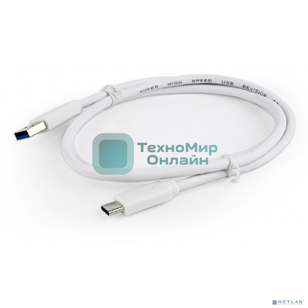 Кабель Bion USB 3.0 AM to Type-C cable (AM/CM), 1 m, белый. 5 Гбит/с . 3A (36W)