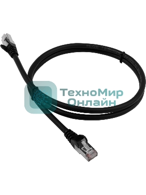 Патч-корд LANMASTER LSZH FTP cat.6, 1.0 м, черный