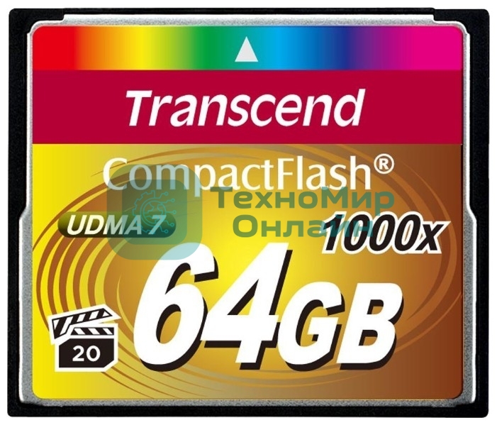 Флеш карта CF 64Gb Transcend TS64GCF1000 (1000X) 