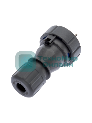 Вилка Rexant прямая влагозащищенная 2P+РE, 16 А, IP68