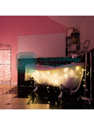 Гирлянда светодиодная Neon-night универсальная 100 LED теплый белый 10 метров, прозрачный ПВХ, с контроллером