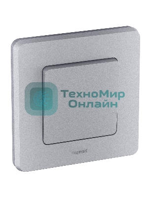 Выключатель 1-клавишный 10AX 250 В алюминий