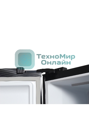 Холодильник Hyundai CS5003F черное стекло двухкамерный 331/165л морозилка сбоку, No Frost, Side by Side