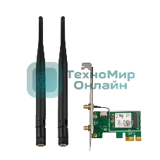 Сетевой адаптер Tenda E30 беспроводной двухдиапазонный PCI-e адаптер Wi-Fi 6 AX3000 c Bluetooth 5.0