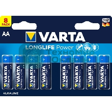 Батарейка Varta LONGLIFE POWER (HIGH ENERGY) LR6 AA BL8 Alkaline 1.5V (4906) (8/160) (8 шт.)