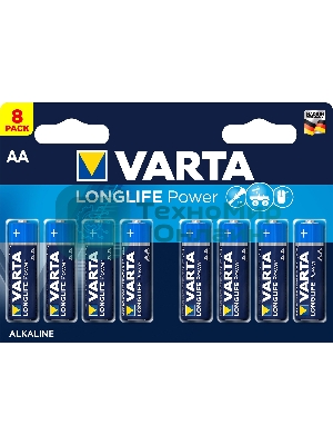 Батарейка Varta LONGLIFE POWER (HIGH ENERGY) LR6 AA BL8 Alkaline 1.5V (4906) (8/160) (8 шт.)