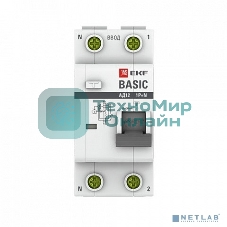 Выключатель автоматический дифференциального тока 1п+N С 20А 30мА тип АС эл. 4.5кА АД-12 Basic EKF DA12-20-30-bas