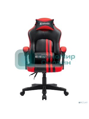 Кресло Defender MERCURY BLACK/RED черный/красный, экокожа