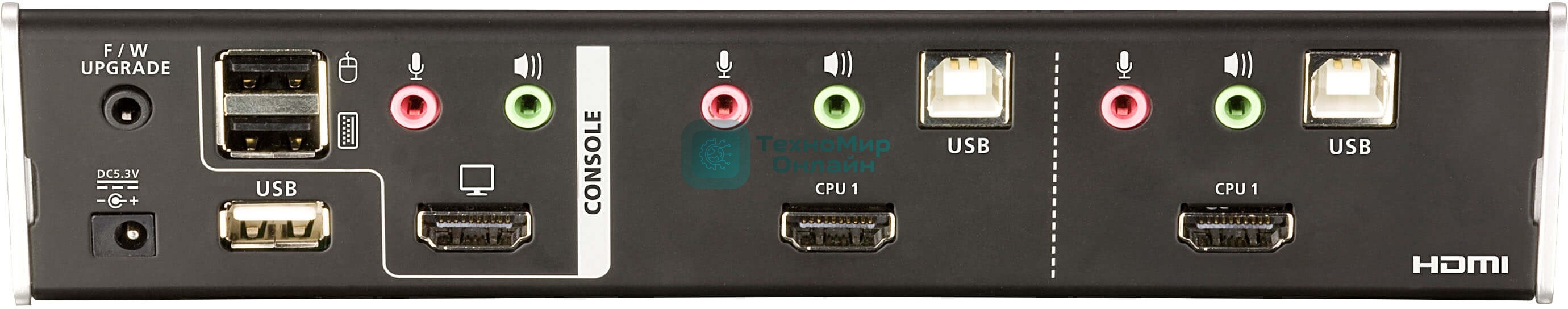 Переключатель, электрон., KVM+Audio+USB 2.0, 1 user USB+HDMI => 2 cpu USB+HDMI, соШнур. USB 2х1.8м., настол., исп.стандарт, без OSD, некаскад.. CUBIQ 2 PORT HDMI KVMP SWITCH W/1.8M