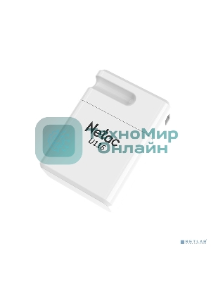 Флешка USB Netac U116 mini (NT03U116N-032G-32WH USB), 32Gb, USB 3.2, R/W 90/30, белый