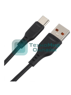 Кабель GoPower GP01T USB (m)-Type-C (m) 1.0м 2.4A ПВХ черный (1/800)