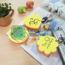 Блок самоклеящийся бумажный Stick`n 21358 67x67 мм, 250 листов, 70 г/м2, неон, 5 цветов в упаковке, вырубной 