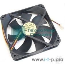 Вентилятор для корпуса Gembird черный, 120 мм, 2000 об/мин, 38 дБ, 3 pin