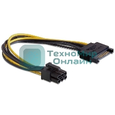 Разветвитель питания Cablexpert CC-PSU-SATA, SATA->PCI-Express 6pin, для подключения в/к PCI-Е (6pin) к б/п ATX