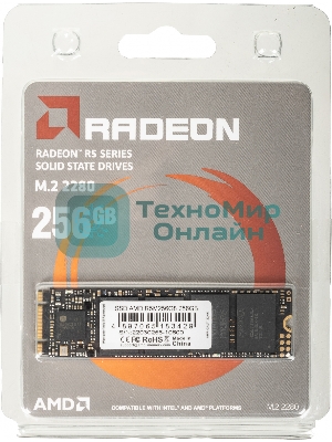 Накопитель SSD AMD Radeon R5M256G8, 256Gb, M.2 2280, SATA III, R/W 555/450