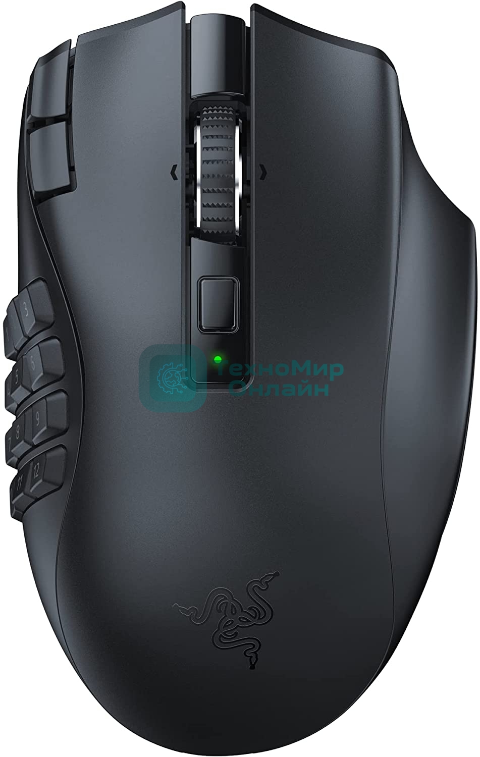 Мышь беспроводная Razer Naga V2 HyperSpeed черный, 30000 dpi, радиоканал, Bluetooth, USB, кнопки - 19
