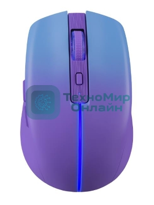 Мышь беспроводная Defender Mystery MM-301 фиолетовый, 1600 dpi, радиоканал, Bluetooth, USB, кнопки - 6