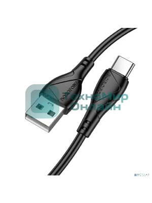 Дата-кабель BOROFONE BX121/USB кабель Type-C/1m/3A/черный
