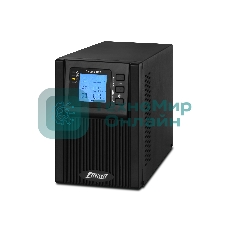Источник бесперебойного питания PowerMan Online 1000 PLUS (1000ВА/800Вт, Online-Double conversion/LCD Display/USB/Software/RJ11/45,RS-232)