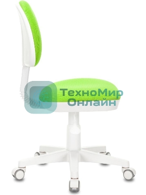 Кресло детское Бюрократ KD-3 салатовый TW-18 крестов. пластик белый