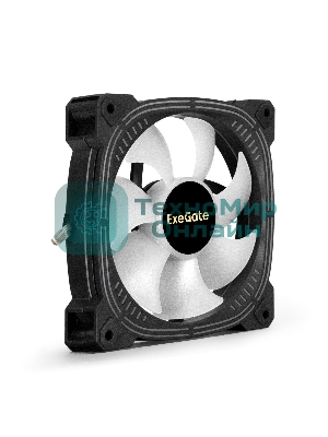 Вентилятор для корпуса ExeGate EX12025H6PSU-PWM.ARGb черный, 120 мм, 1200 об/мин, 33 дБ, 6 pin