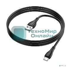 Дата-кабель BOROFONE BX121/USB кабель Type-C/1m/3A/черный