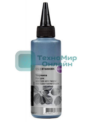 Чернила Cactus CS-I-BT6000BK черный 100мл для Brother DCP-T300, DCP-T500W,DCP-T700W, MFC-T800W