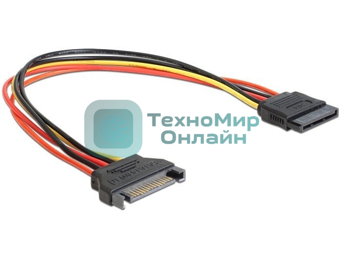 Удлинитель кабеля питания SATA Cablexpert CC-SATAMF-01, 15pin(M)/15pin(F), 30 см