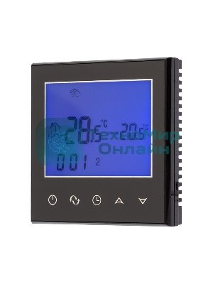 Терморегулятор с автоматическим программированием и сенсорными кнопками Rexant R100B черный