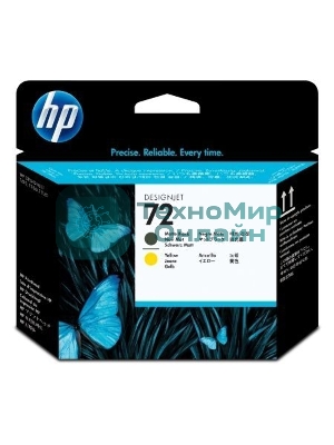 Картридж струйный HP №72 C9384A черный матовый/желтый печатающая головка для HP DJ T1100/T610