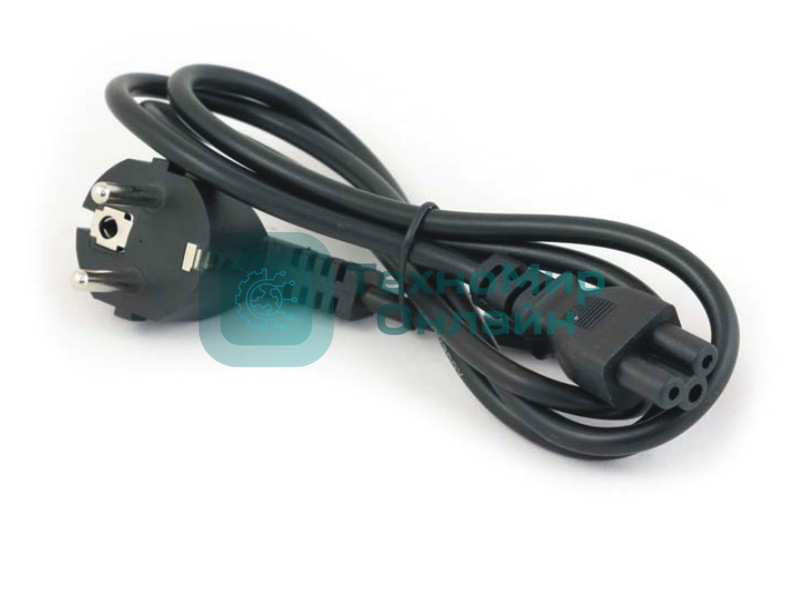 Кабель питания GCR PROF для ноутбука 3.0m, Евровилка угловая - С5, черный, 3*1,0 мм, GCR-54414