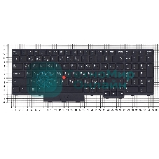 Клавиатура для ноутбука Lenovo Thinkpad P15 T15g черная