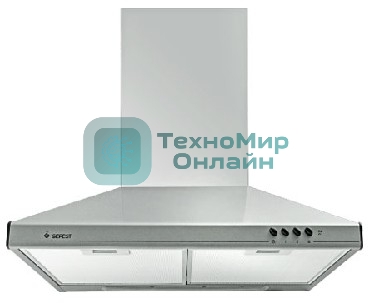 Вытяжка каминная Gefest ВО 10 К44 серебристый, 60 см, 300 куб. м/ч, 75 дБ