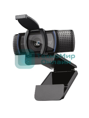 Веб-камера Logitech C920e 1920x1080, 30 кадр/с, USB Type-A, микрофон (2 шт, шумоподавление), автоматическая фокусировка, автоосвещение, шторка приватности, универсальное крепление