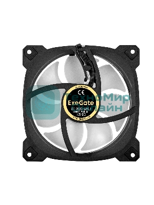 Вентилятор для корпуса ExeGate EX12025H6PSU-PWM.ARGb черный, 120 мм, 1200 об/мин, 33 дБ, 6 pin