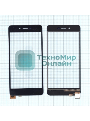 Сенсорное стекло (тачскрин) для Highscreen Easy S/Easy S Pro, черное