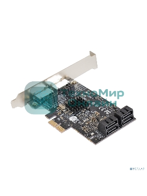 Контроллер ExeGate EXE-504 PCI-E 2.0, SATA3 RAID, 4 int+2 ext (OEM)