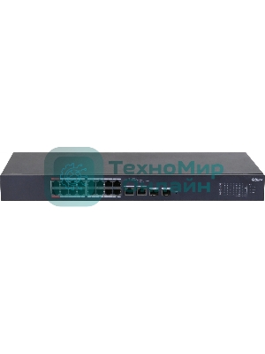 Коммутатор Dahua DH-CS4218-16ET-240 (L2) 16x100 Мбит/с 2xКомбо(1000BASE-T/SFP) 2SFP 16PoE 240W управляемый