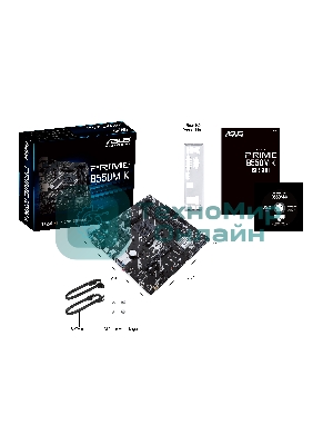 Материнская плата ASUS PRIME B550M-K, AM4, AMD B550, 4xDDR4, 4xSATA, 2xM.2, 1xPCIe 4.0 x16, 2xPCIe x1, 1xDVI-D, 1xHDMI, 1xVGA, 1x 1Gb LAN, 4xUSB 3.2 Gen 1, 2xUSB 3.2 Gen 2, 3x3.5 мм, 7.1, mATX
