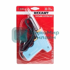 Паяльник-пистолет импульсный Rexant, 30 Вт/70 Вт, 230 В, серия 