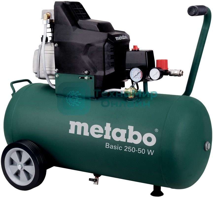 Компрессоры Metabo 250-50 W 601534000 Компрессор масл.1.5кВт,50л, вес 32.5 кг